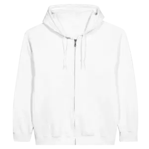 Sweat à capuche zippé unisexe classique blanc - Collection Élément