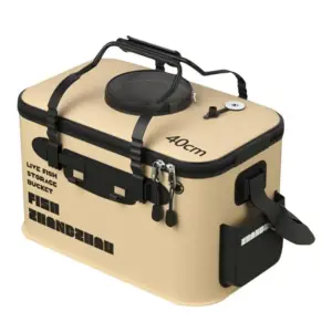 Seau pliable pour poissons vivants avec réservoir d'eau portable en EVA