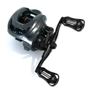 Moulinet casting 9 kg, frein à double roulement, droitier, noir